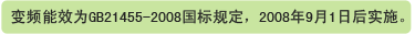 变频能效为GB21455-2008国标规定